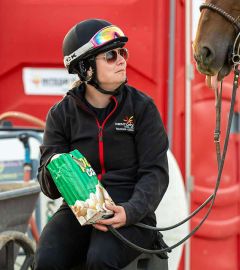 Waiting between races with Gus