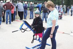 HRA's Theresa Sealy keeps eye on youngster giving Bluey a ride
