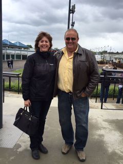 Roy and Mona McClintock at the Northlands paddock