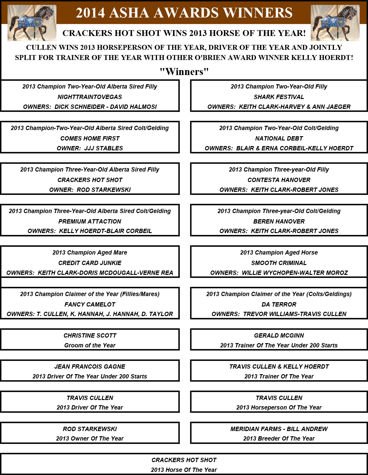 2014 ASHA Awards Winners List