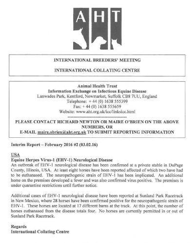 AHT Interim Report - February 2016