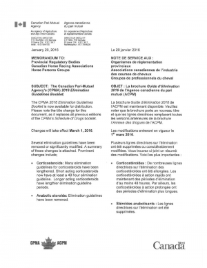 CPMA releases 2016 Elimination Guidelines Booklet