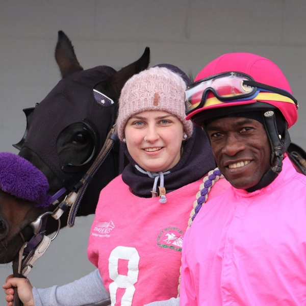 Courtney Ross with her rider, Neville Stephenson at RMTC