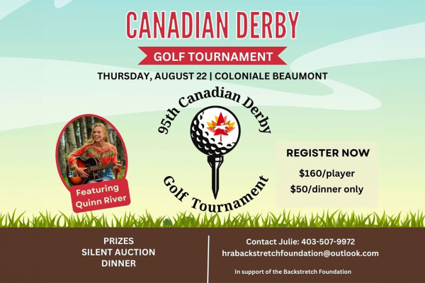 2024 Canadian Derby Golf Tournament - a Backstretch Foundation Fundraiser