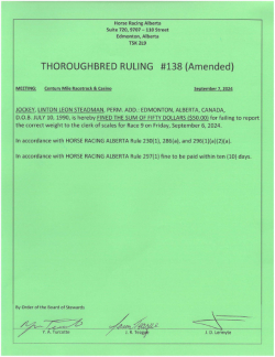 Ruling T138-2024 (Amended)