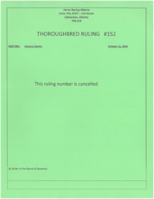Ruling T152-2024 (cancelled)