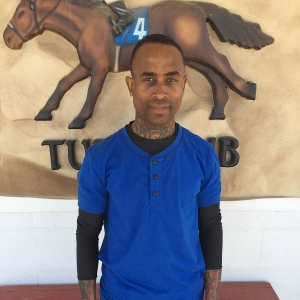 Larris Allen in the clubhouse at RMTC