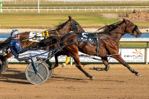 Icy Blue Scooter (Nathan Sobey) winning the $9K Century Mile Open on September 20, 2019