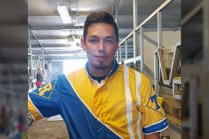 Tyler Redwood in the barns at Century Downs