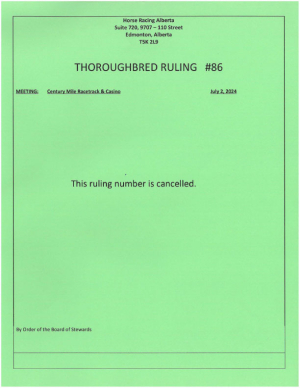 Ruling T086-2024 (cancelled)