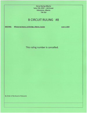 Ruling B008-2024 (cancelled)