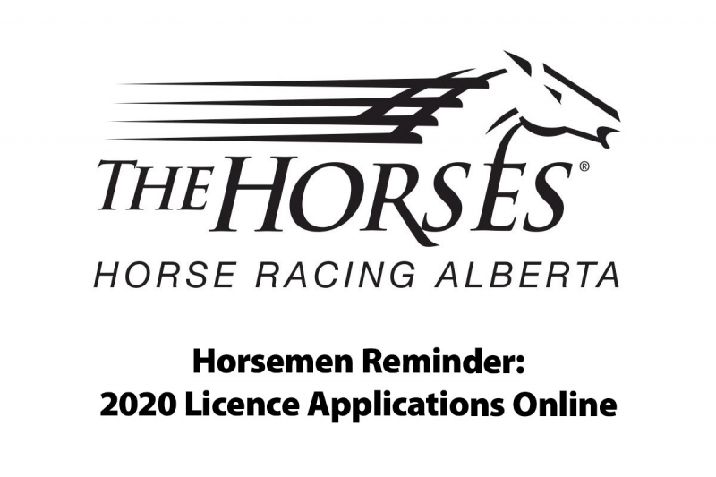 Horsemen Reminder: 2020 Licence Applications Online