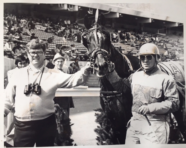 Rod Hennessy in the winner's circle in 1985 at Stampede Park