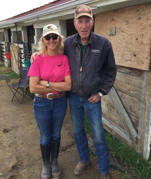 Dennis and Sylvia Speaks in the barns at RMTC
