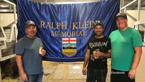 Rod Hennessy, Paul Davies and Chris Lancaster at the conclusion of a successful Mid Summer Classic Day card at Century Downs