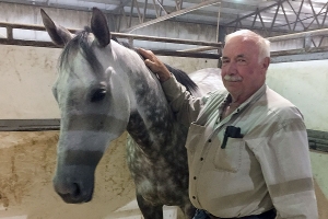 Len Hambly with his Stakes Mare, Silent Auction