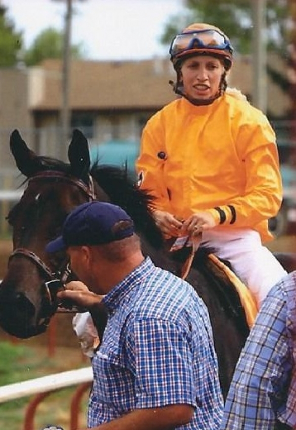 Teagan Oulton aboard Anne Seven, one of Cecil's best horses