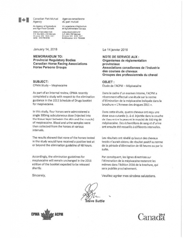 CPMA Study - Mepivacaine