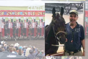 I'manimperialgirl (Peanut) and Danny Jones in the barns at Century Mile