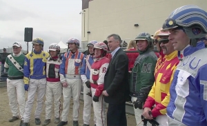 As a supporter of horse racing in Alberta, Mr. Prentice was part of the grand opening ceremonies at Century Downs racetrack.