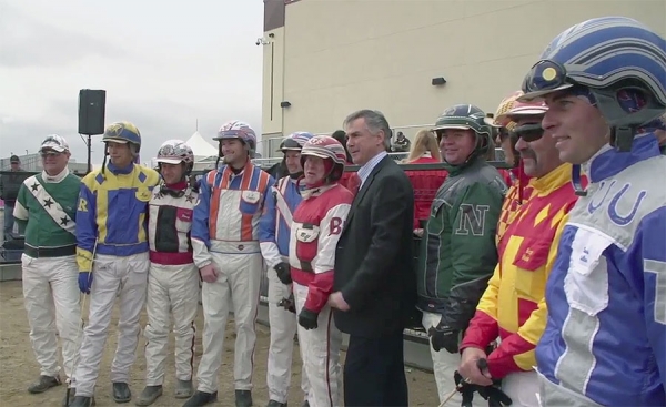 As a supporter of horse racing in Alberta, Mr. Prentice was part of the grand opening ceremonies at Century Downs racetrack.