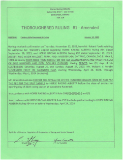 Ruling T001-2024 (Amended)