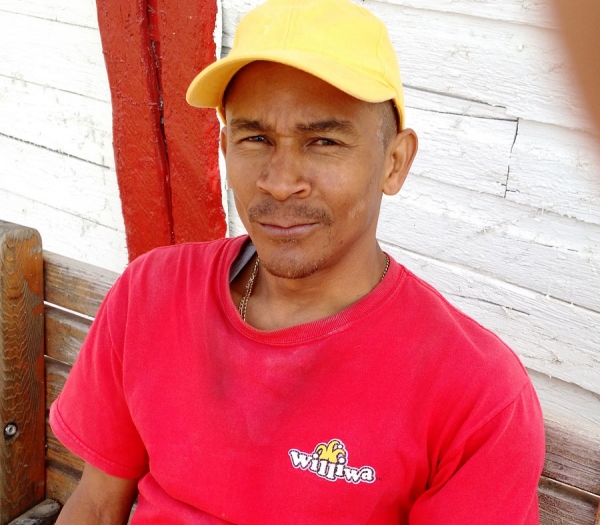 Blandford Stewart relaxing in the backstretch