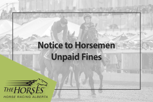 Notice to Horsemen: Unpaid Fines